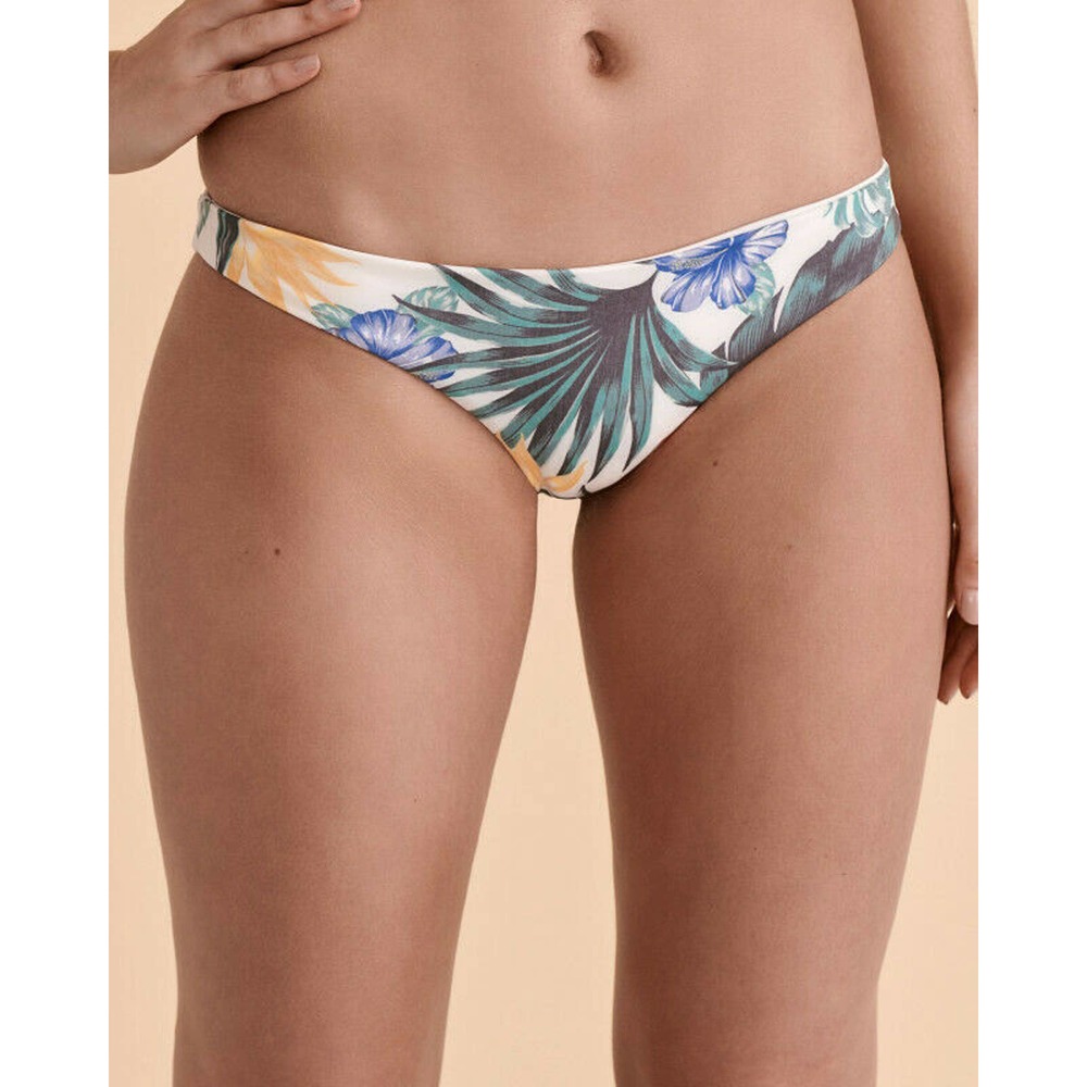 Hurley Women's Lanai Hawaiian Floral Reversible Surf Bikini Bottom - Sail